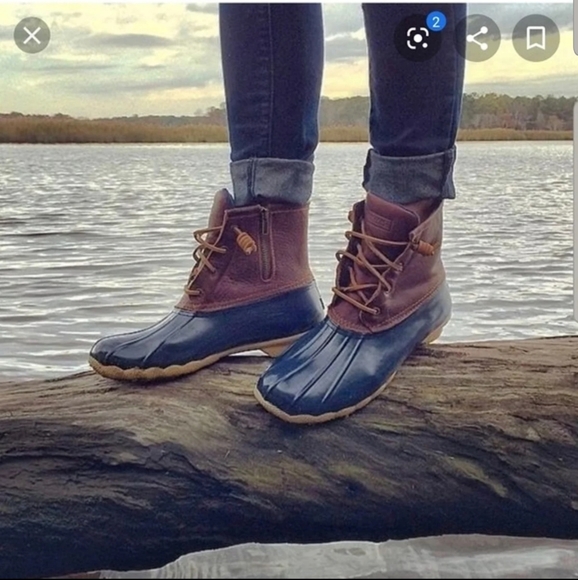 saltwater leather duck boot